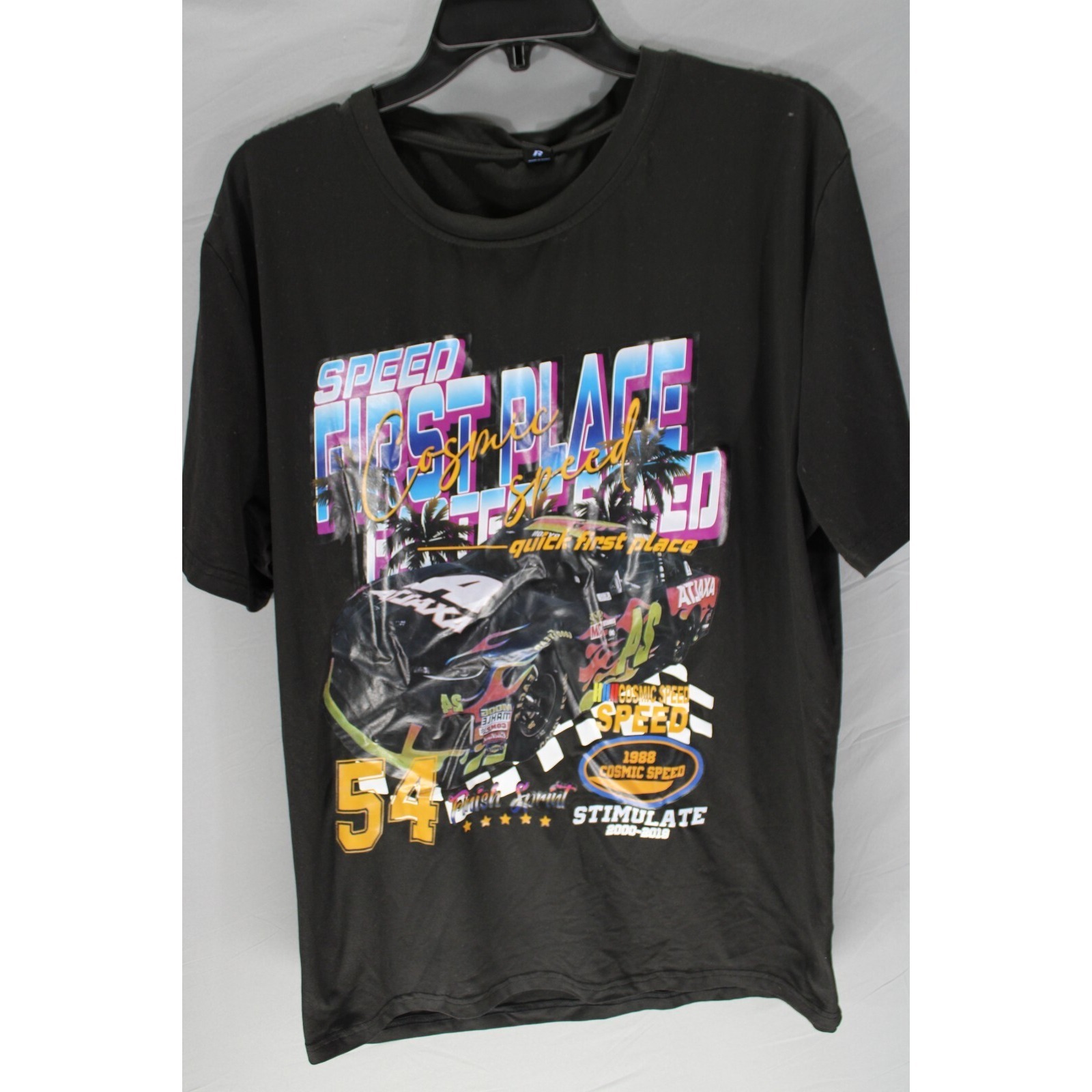 Nascar 54 Atjaxa Shirt Black Size Large Romwe Brand